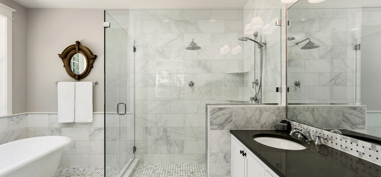 bathroom shower door installation in Rutherford