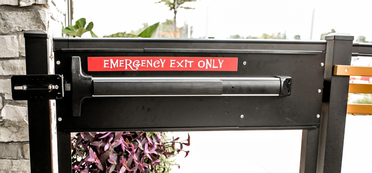 emergency push bar installation in Tawa